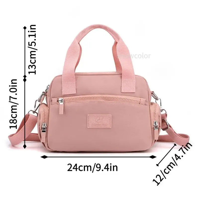 Waterproof Nylon Crossbody Bag — Messenger Style