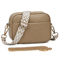 Leather Tote Bag — Solid Color Shoulder Bag
